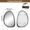 70x50cm Industrial Wall Irregular Hanging Mirror Black Walnut 2