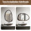 70x50cm Industrial Wall Irregular Hanging Mirror Black Walnut 6