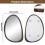 90x60cm Decorative Asymmetrical Wall Mirror Black Walnut 2