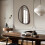 90x60cm Decorative Asymmetrical Wall Mirror Black Walnut 9