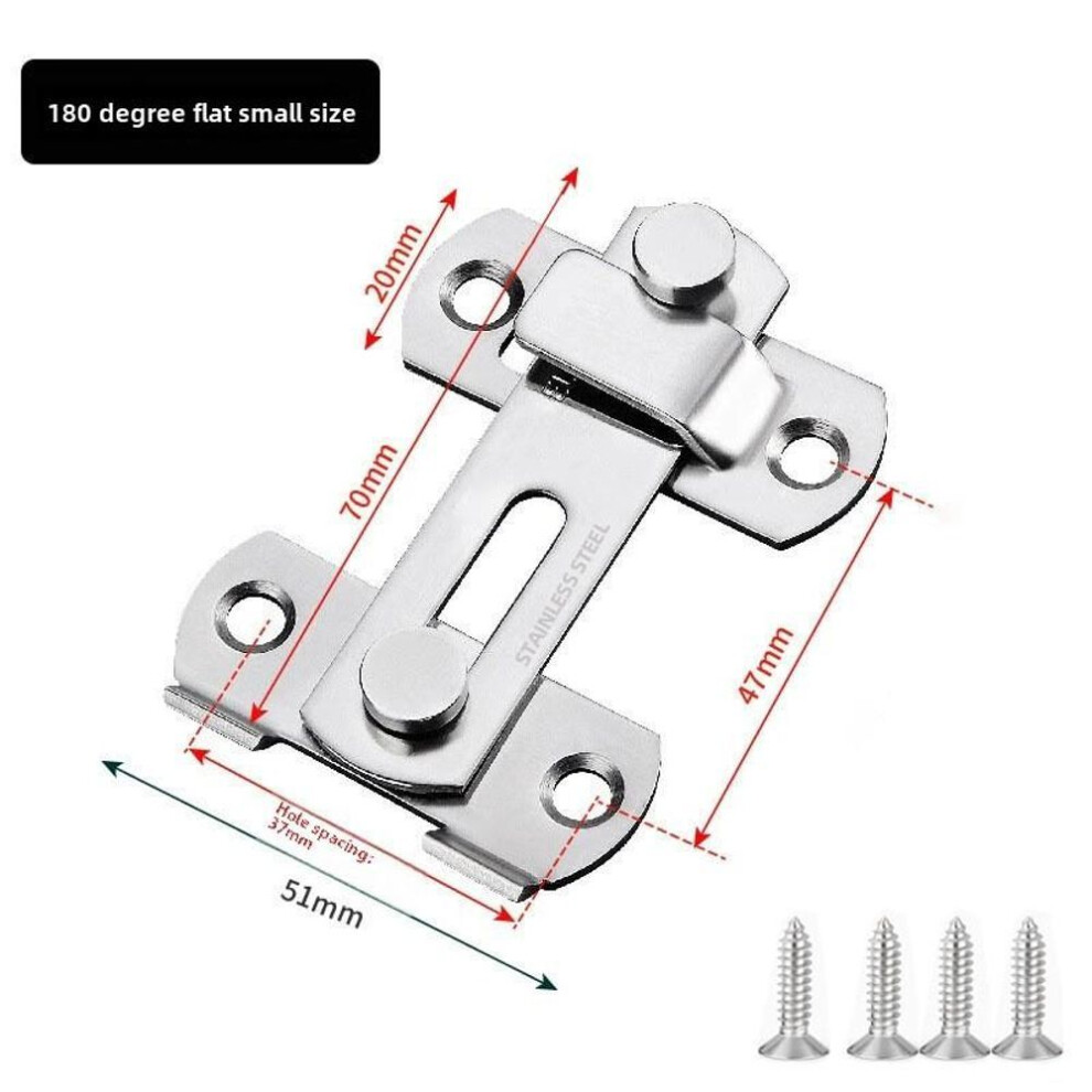 (silver, Small) Gate Latch Sliding Barn Door Latch For Locking Matte Black Stainless Steel Gate Latches Flip Latch Safety Door Bolt Latch Lock