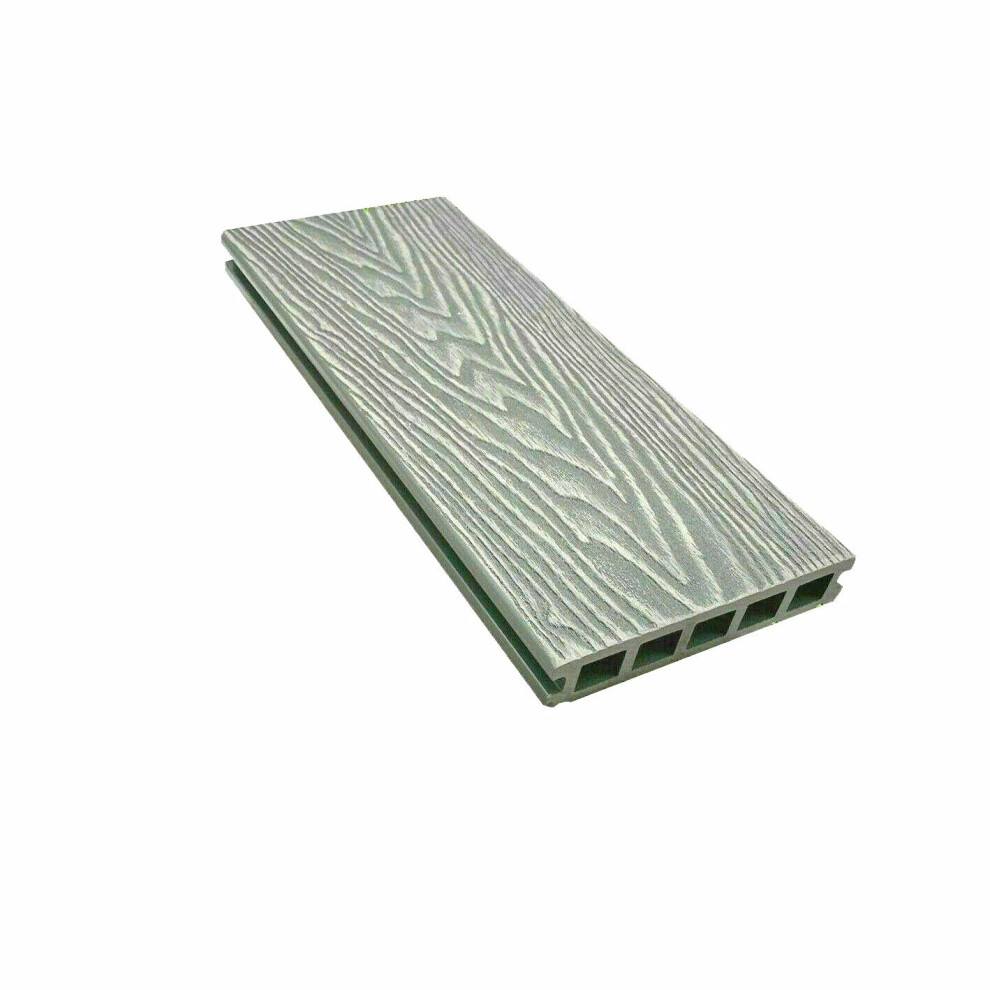 (6 x Decking Boards) Durable Ash Grey Decking Boards with 10-Year Rot Guarantee Easy Installation