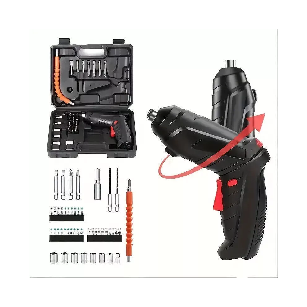 47PCS Electric Screwdriver Rechargeable Kit Cordless Drill set