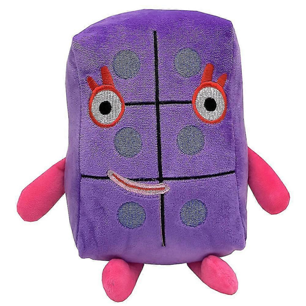 (6) Cartoon Numberblocks Soft Plush Doll Throw Pillow Early Educational Stuffed Toys For Baby