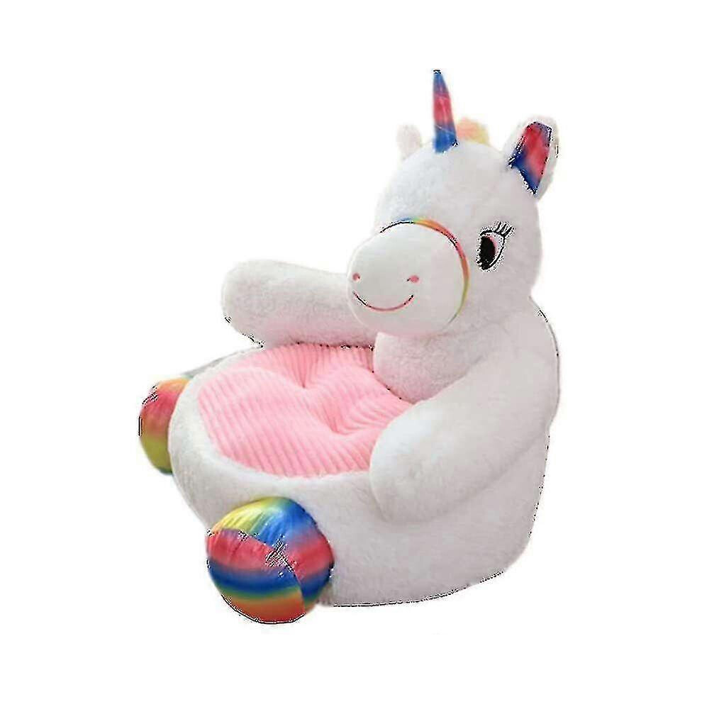 Regenboghorn Stuffed Animal Sofa Chair for Kids, Rainbow-unicorn