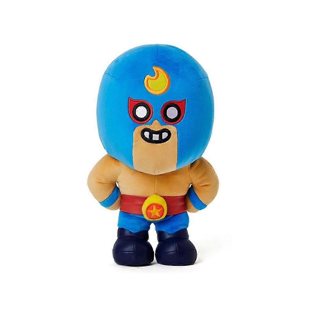 (17-25cm, al primo) Suitable for Cartoon Brawl Spike Doll Plush Leon Doll Hero Toy Hand Figure Game Gift