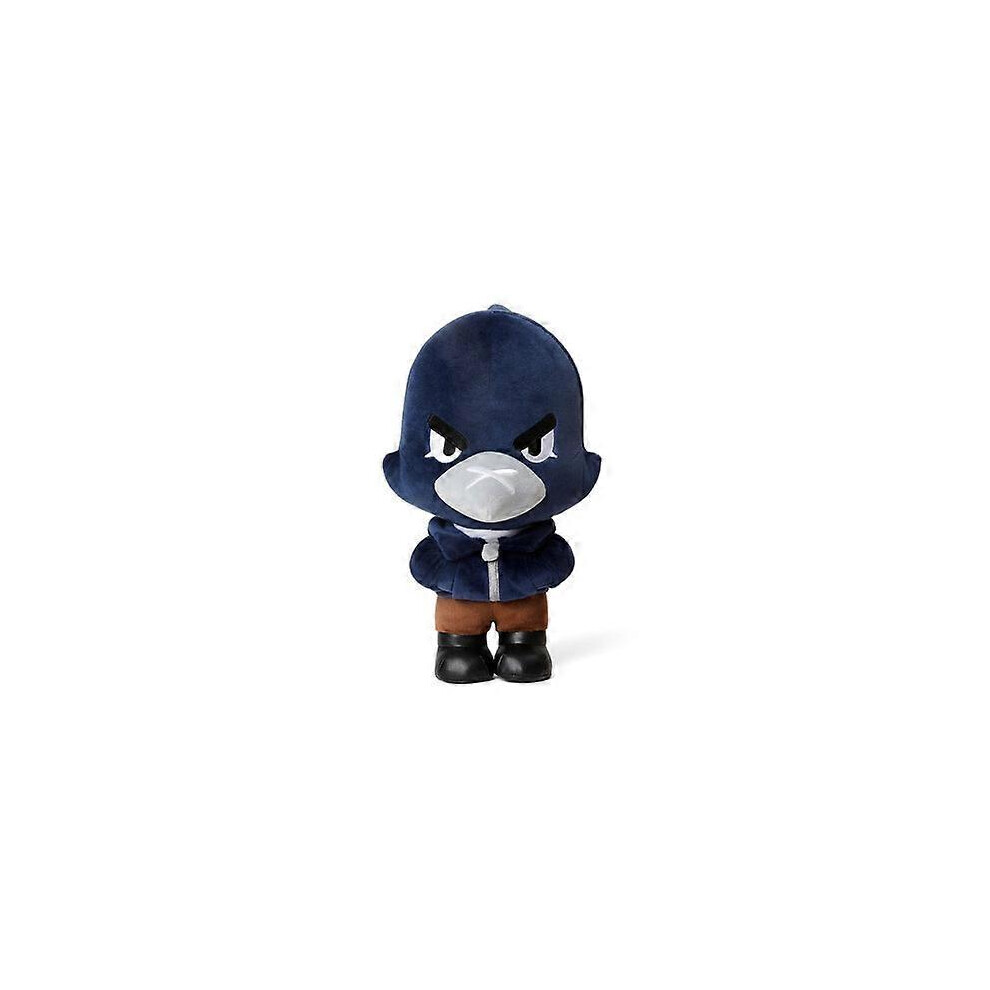 (17-25Cm, Crow) Suitable For Cartoon Brawl Spike Doll Plush Leon Doll Hero Toy Hand Figure Game Gift Black