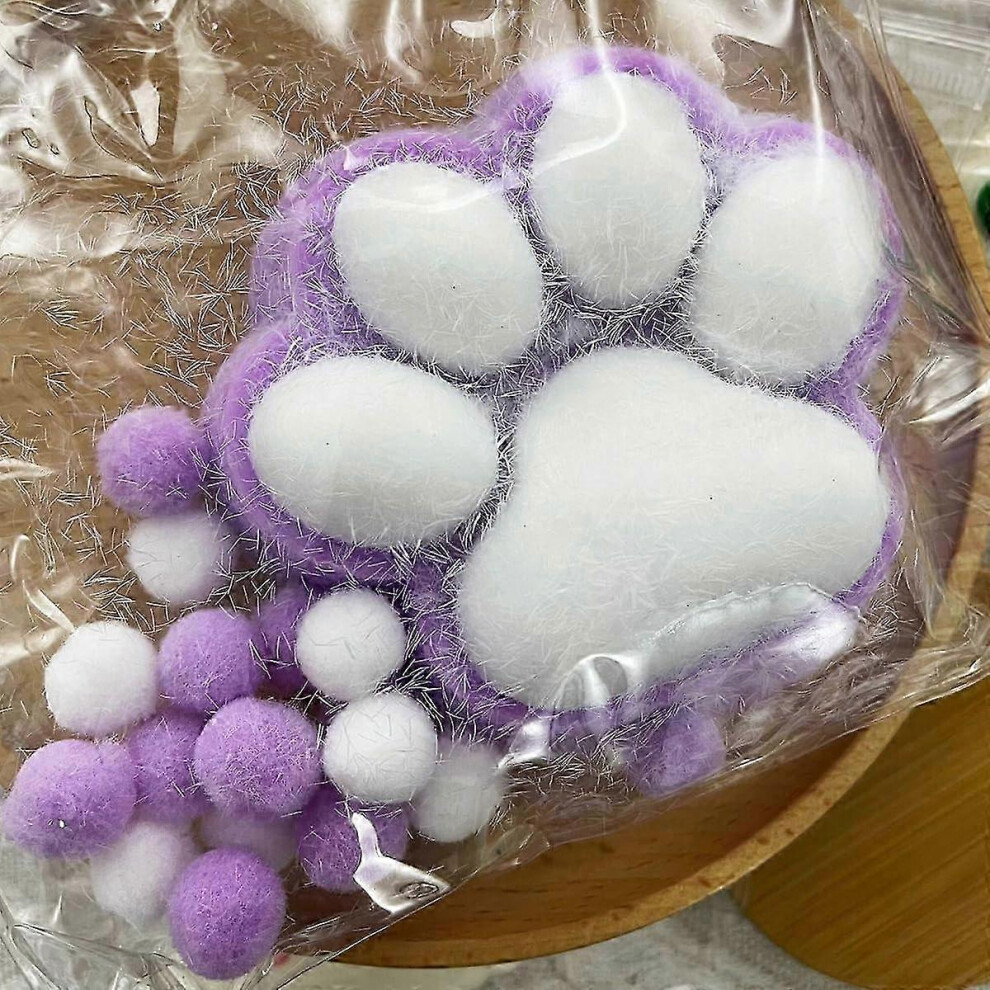 (Purple) Taba Squishy Big Cat Paw Silicone Squeeze Toys For Stress Relief, Cat Paw Giant Paw Squishy Sensory Purple