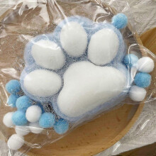 (Blue) Taba Squishy Big Cat Paw Silicone Squeeze Toys for Stress Relief, Cat Paw Giant Paw Squishy Sensory