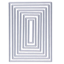 8pcs Custed dreptunghi cadru metalic matri?e de Craciun cadru de Craciun patrat taiat matri?e taiate stencils bricol album album decorativ emboss