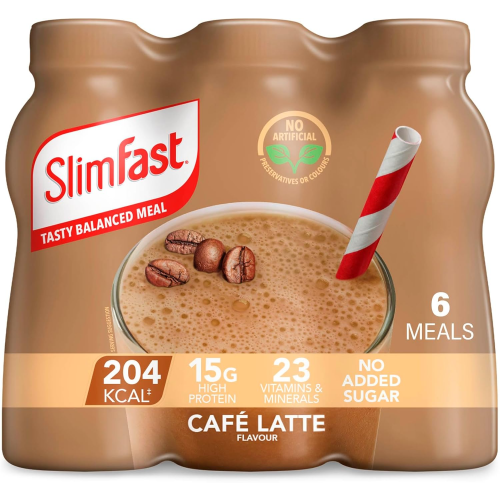 SlimFast SlimFast Ready To Drink Cafe Latte Shake, 6 x 325ml 2