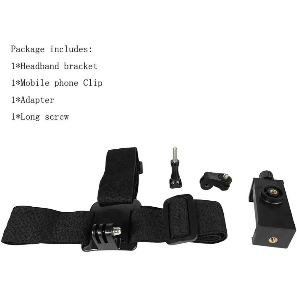 Head-Mounted smartphone Holder First-Person Video Outdoor Live Bracket for iPhone 15 14 13 Pro Max GoPro 12 11 10 9 DJI Action 4