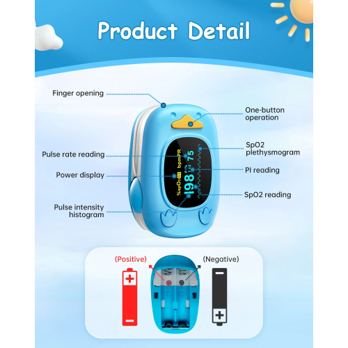 Baby Kids Finger Pulse Oximeter 1