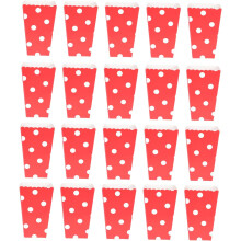 Sacchetti per imballaggio di popcorn per alimenti, 48 pezzi, contenitori per popcorn per serate cinematografiche Red Dot