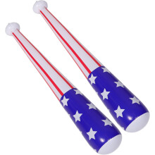 2 mazze da baseball gonfiabili in PVC con bandiera statunitense, giocattoli versatili per feste, carnevali e giochi sportivi per bambini
