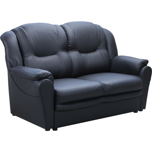 TEXAS 3+2 SOFA SET BLACK FAUX LEATHER 2