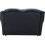 TEXAS 3+2 SOFA SET BLACK FAUX LEATHER 4