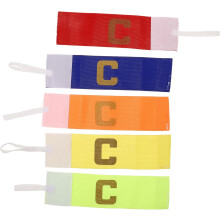 Set di 5 fasce da capitano per calcio, fasce da capitano per bambini e ragazzi, design avvolgente elastico unisex