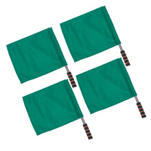 Set di 4 bandiere, bandiera sventolante per segnaletica manuale, asta in acciaio inossidabile, colore verde