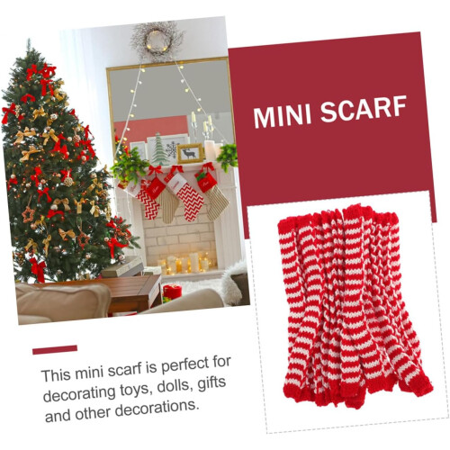 20 pezzi Mini sciarpe con figurine giocattolo Sciarpe di lana delicate Sciarpe creative per bambole Decorazioni per bambole 1