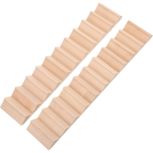 2 pezzi di scale simulate in legno, decorazioni per mobili in miniatura delicate
