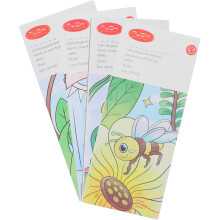 Set di libri da colorare ad acqua per ragazzi e ragazze, 4 in 1, materiali sicuri per l'educazione precoce e le feste