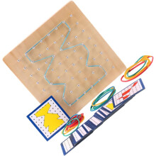 Giocattoli educativi 1 set Geoboard Pegboard Nail Board per bambini e bambine in età prescolare Matematica Geometria Apprendimento