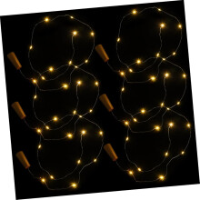 Catena luminosa a LED per bottiglie di vino, senza fili, 6 luci a catena in plastica, 10 piedi, bianco caldo, per decorazioni e feste