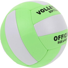 Pallone da pallavolo indoor, misura ufficiale, morbido, verde, bianco, per allenamento sportivo e competizioni
