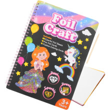 Libro d'arte in alluminio con carta da grattare per bambini, kit artistico per il gioco creativo dei bambini