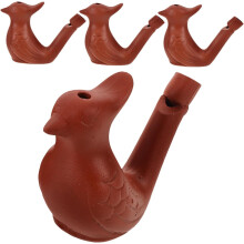 Set di 4 fischietti ad acqua unici per uccelli, in argilla, per bambini, con suoni realistici, rumori di animali impermeabili per attività all'aperto