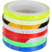 Adesivi riflettenti per bicicletta, 8 rotoli di decalcomanie, strisce fluorescenti resistenti per una maggiore visibilità