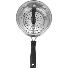 1 pentola per brodo in acciaio inossidabile con corpo spesso, per cucinare alimenti per bambini, lucidata per una facile manutenzione.
