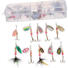 Accessori da pesca Cucchiaini da trota Scatole per esche Cucchiaini da pesca Set di esche per trota