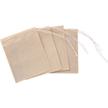 200 bustine filtro per tè con coulisse, monouso, in carta, per tè sfuso e caffè (7x9 cm)