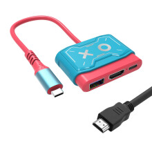 USB Type C to HDMI Adapter, 4K Resolution, Supports Nintendo Switch/Switch OLED, Laptop Compatible(Blue)