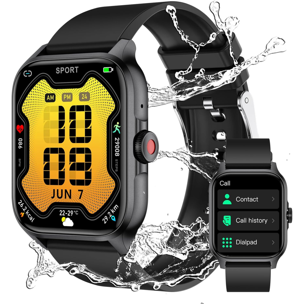 1.85" Touch Fitness Tracker, Calls, Heart Rate, Sleep Monitor, 100+ Sports Modes, Android Ios 6976918056948
