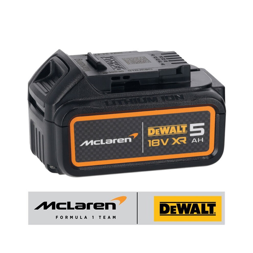 DeWalt McLaren F1 DCB184 18v 5.0Ah Li-Ion Battery XR Range Lithium DCB184M - LED