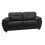 CARLOS 3+2 SEATER SOFA SET BLACK FAUX LEATHER 4