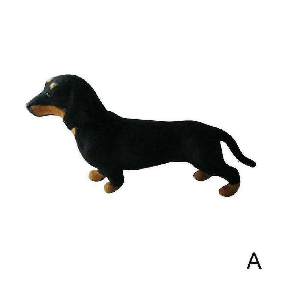 (A) Realistic   Dog Shape Toy Dachshund Stuffed Animal Plush Doll Gift For Kids High Quality