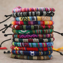 (Multicolor 2) 12 Boho Surfer Beach Unisex Bracelet Set