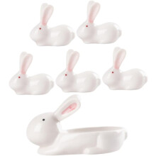 1Sada ručne maľovaných králičích keramických paličiek Rest Cute Dekor riadu