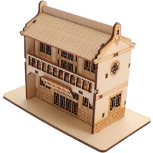 1 sada drevených modelových hlavolamov Modely hlavolamov Simulácia reštaurácia Jigsaw Hračka Drevená hnedá