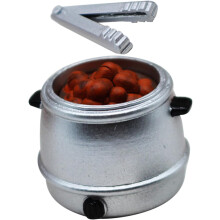 Realistický domček pre bábiky Mini hrniec Miniatúrny hrniec Bezpečný model Robustný pre rozloženie prostredia v mini kuchyni