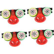 4ks Okuliare Klaun Retro hračky Hračky na jar Halloweenske žarty Rekvizity Tricky Eyeball Funny Party