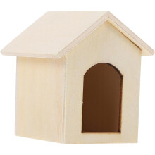 Miniatúrny domček s hračkami pre domáce zvieratá Drevený miniatúrny domček na dekoráciu pracovnej plochy