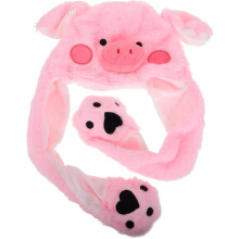 Plyšová čiapka so zvieratkami s pohyblivými ušami Cosplay čiapka pre dospelých Bunny Ears