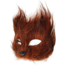 Halloween Masquerade Party Mask Furry Fox Half Mask Animal Cosplay Mask Jedinečný dizajn pre make-up Ball