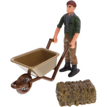 1Súprava realistickej farmárskej ozdoby so simulovaným modelom vozíka pre farmárov