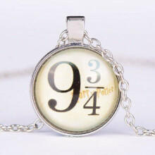 (Silver) Harry And Potter The Sorcerer Stone Bronze Silver Gold Gift Necklaces Black